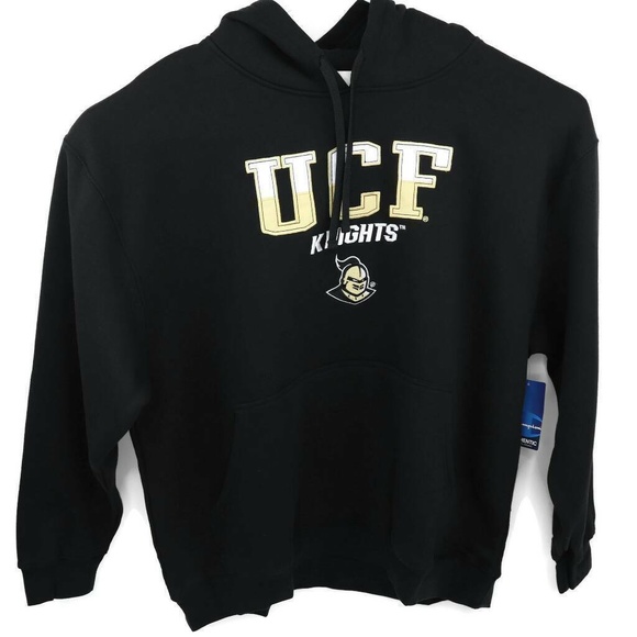 UCF Knights Champion Authentic Mens Hoodie Black Front Pockets Pullover 2XL New - Picture 1 of 8